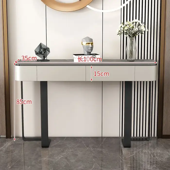 Table console tendance et populaire, table d'entrée de luxe minimaliste, nouveau style de designer, 