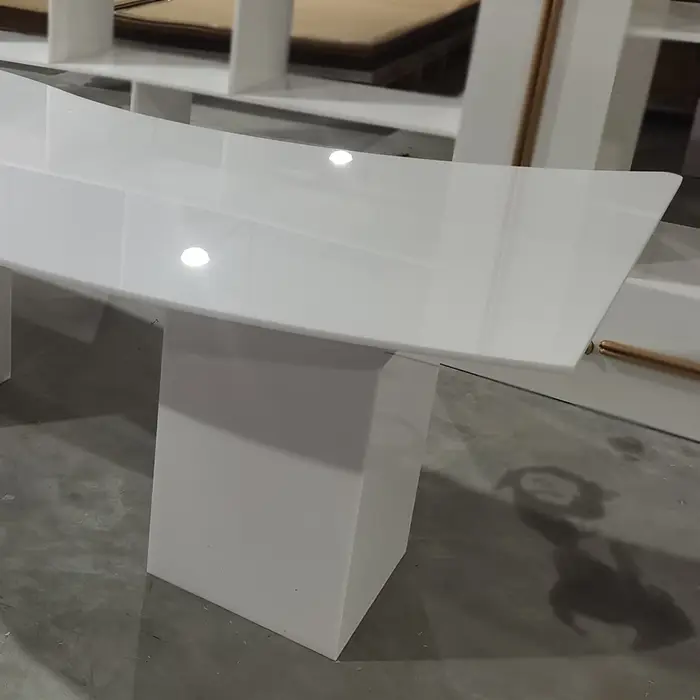 Tables à manger en acrylique blanc