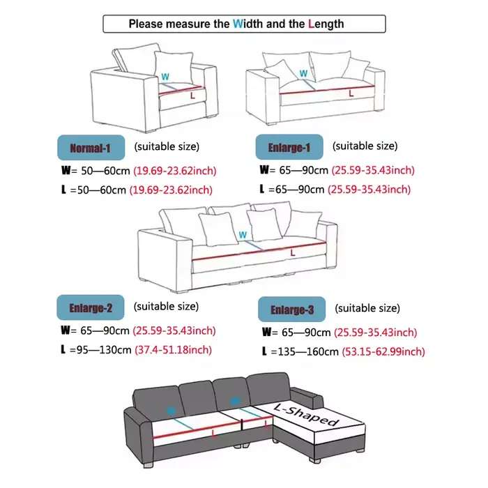 Housse de coussin de siège de canapé extensible