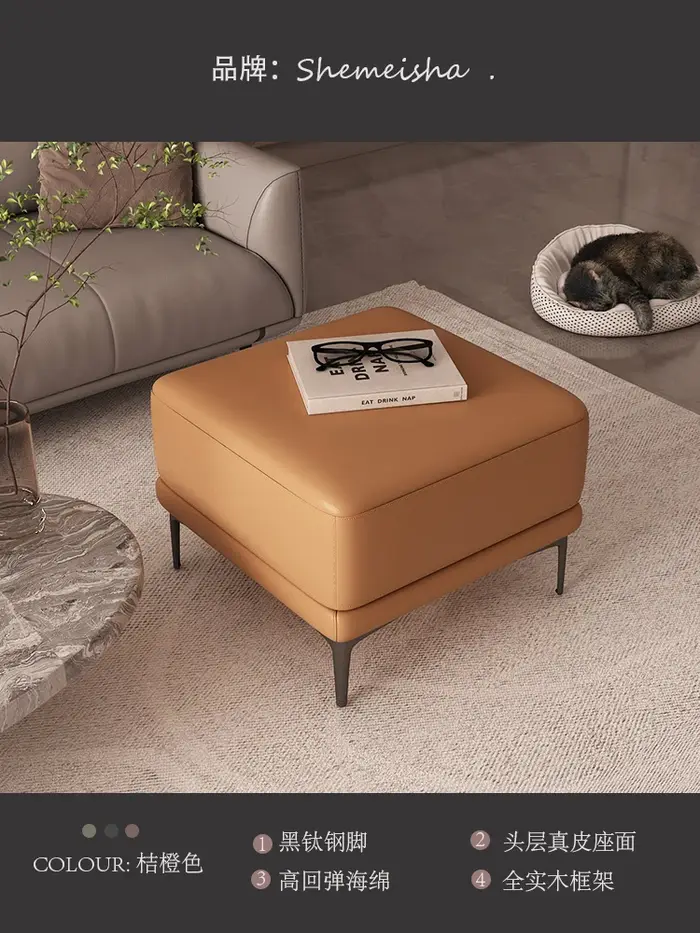 Tabouret européen moderne rectangulaire chambre canapé chambre tabouret salon couloir banc Sillas Pa