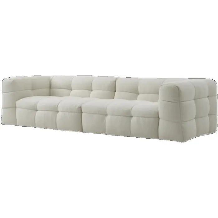 Canapé modulaire en tissu doux à rangées droites