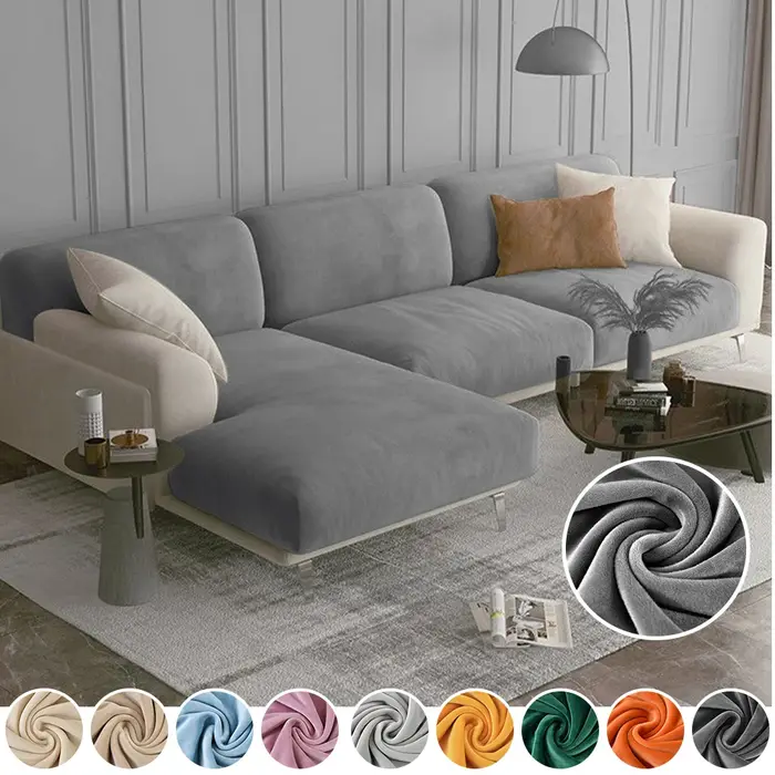 Juste de coussin de siège de canapé en velours pour salon