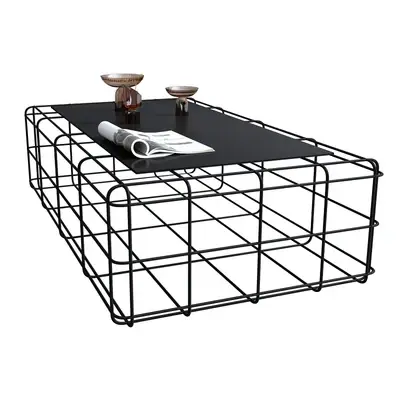 Table basse moderne de luxe carré fer Glam salon Tables basses livres minimaliste Muebles Para El Ho