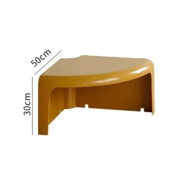 Table basse ronde petite et colorée de style Mid-Century