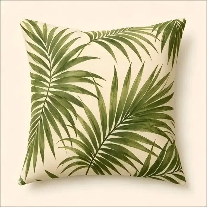 Housses de coussin botaniques vert sauge