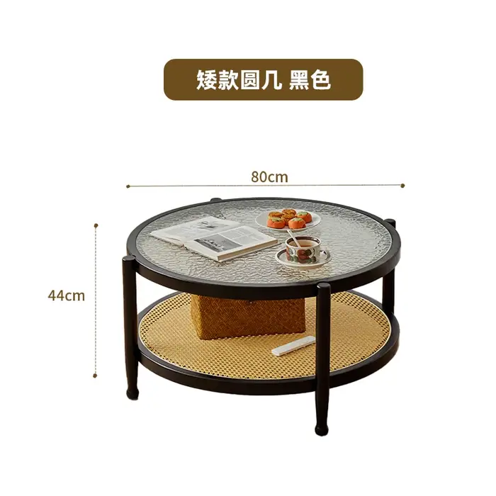 Table basse Vintage du milieu du siècle, ronde en verre, tendance européenne, Table De Salon Glam, m