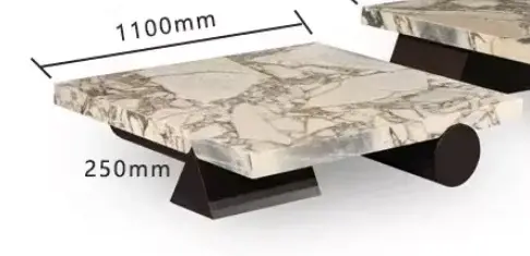Table basse rectangulaire pour Magazine, ornements de styliste, Tables de luxe Glam, salon minimalis