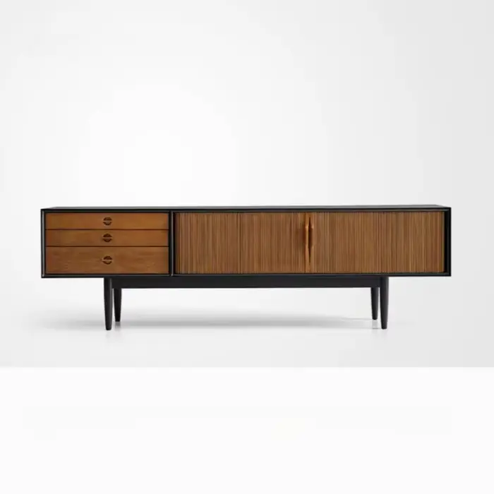 Meuble Tv Design industriel milieu du siècle élégant rétro salon meuble Tv luxe avec tiroirs meuble 