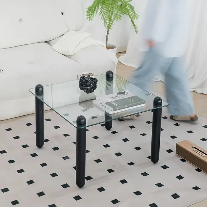 Table basse rétro en bois massif