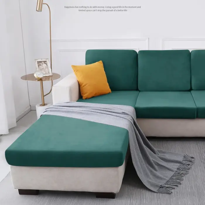 Housse de coussin de canapé réglable en velours