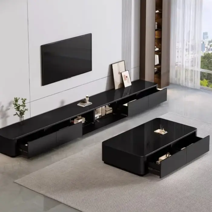 Meuble TV moderne et simple pour salon, supports d'écran 160cm 200cm 240cm 280cm 320cm 360cm, meuble