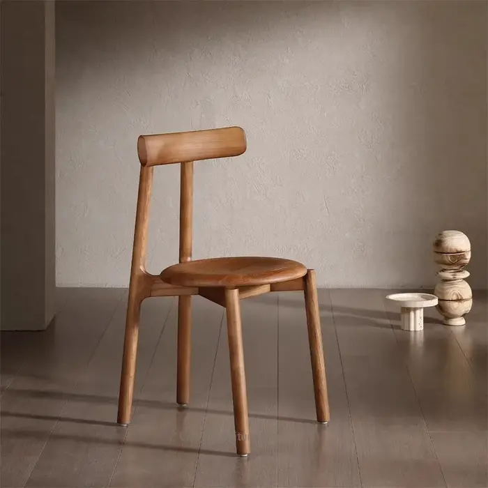 Chaise de salle à manger de luxe haut de gamme en bois massif de style médiéval
