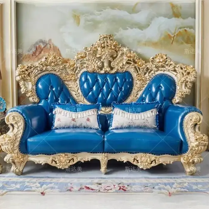 Salon design canapé accoudoir fille classique coussin canapés d'angle