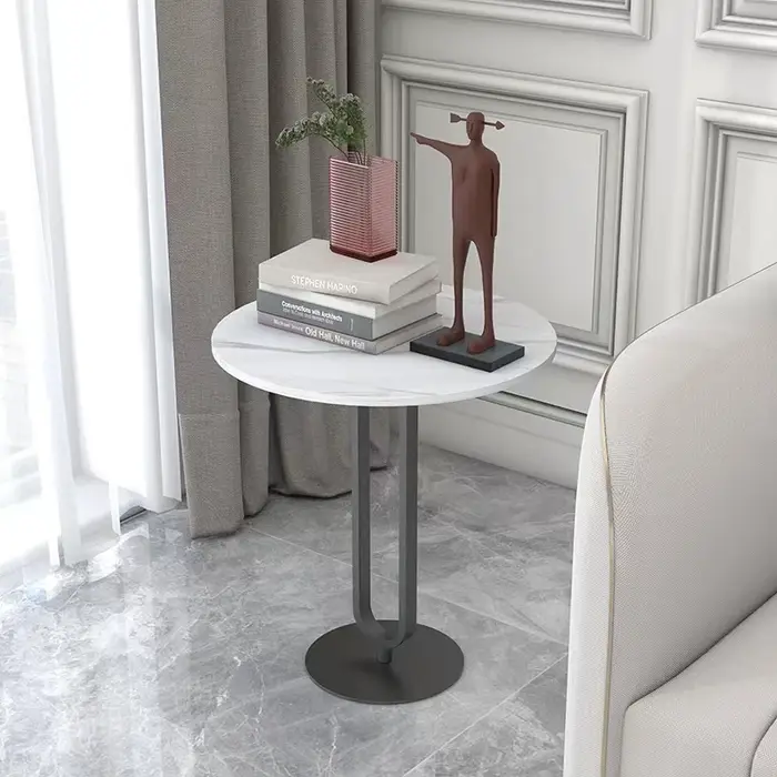 Nouvelle Table ronde en pierre frittée