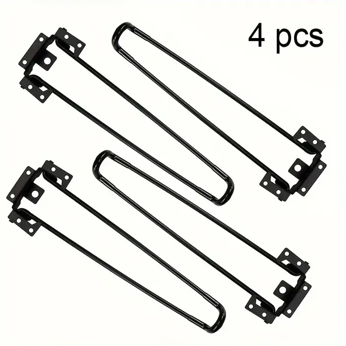 Pieds pliables en épingle à cheveux, pieds de table pliants en métal, bricolage, pieds de meubles po