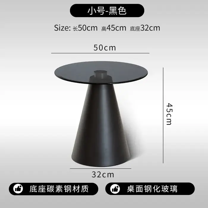 Table basse ronde en verre pour salon, style nordique moderne et minimaliste, design de luxe, géomét