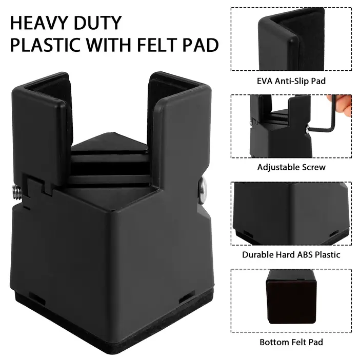 4/8 pièces réglable chaise Riser vis pince 5/10cm hauteur robuste canapé Tables lit meubles Risers bureau