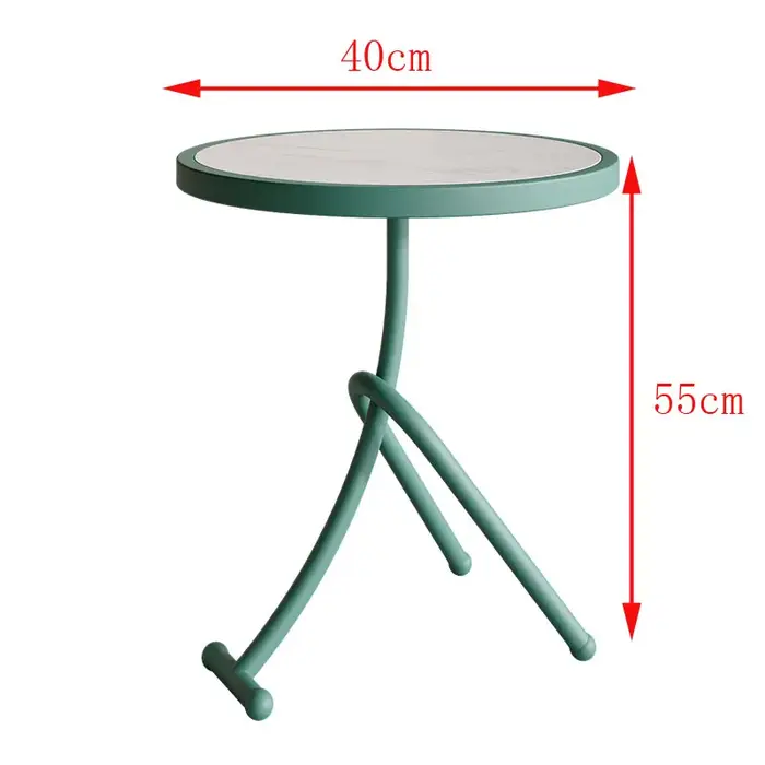 Table basse De luxe italienne, pieds ronds en métal, Table basse élégante pour chambre à coucher, Ta