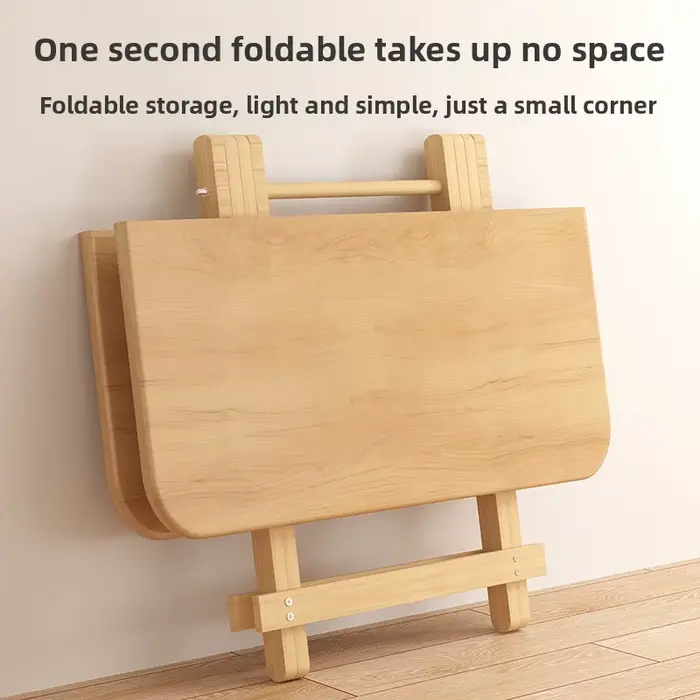 Table pliante rectangulaire en bois massif