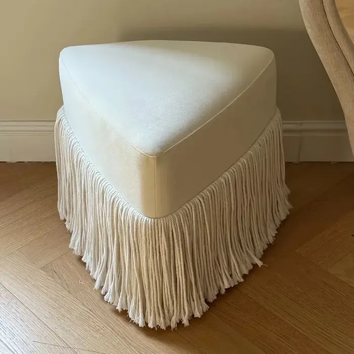 Pouf ottoman en velours
