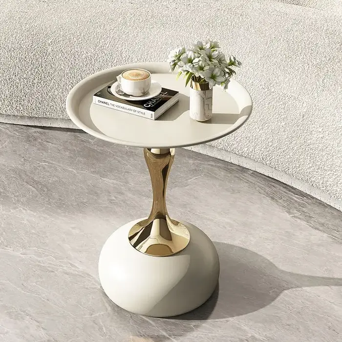 Centre mobile petit rétro métal Simple rond nordique Portable luxe moderne Tables basses pour salon 