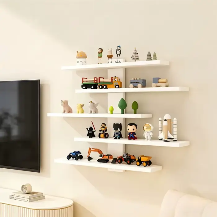 Étagère murale pour la présentation de figurines, de petits blocs de construction et d'objets de col