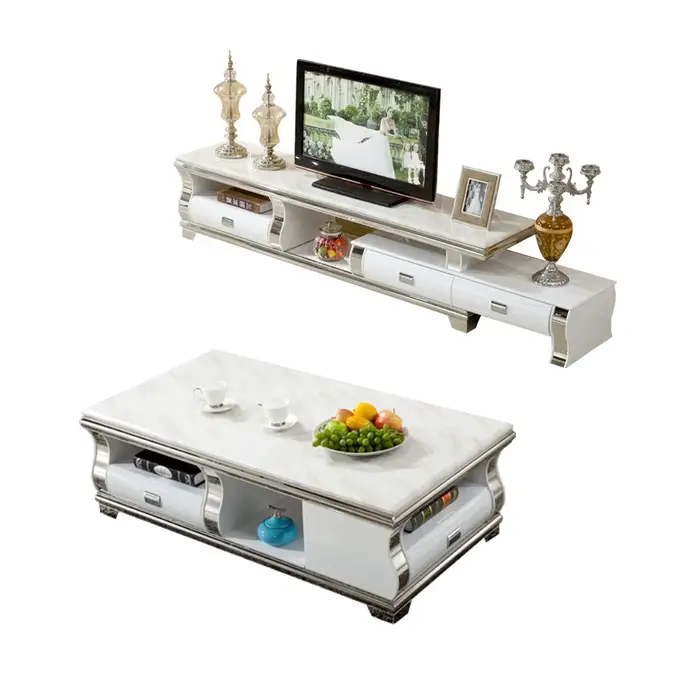 Linlamlim mn-Ensemble de meubles de salon en acier inoxydable
