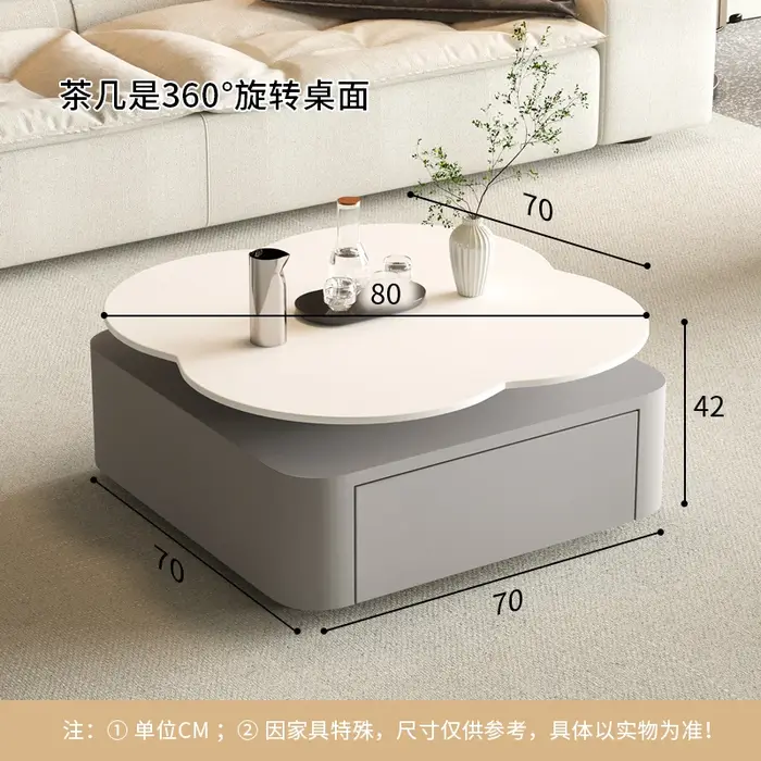 Table basse tendance Kawaii avec rangement Design Table basse carrée moderne Salon Table De Salon él
