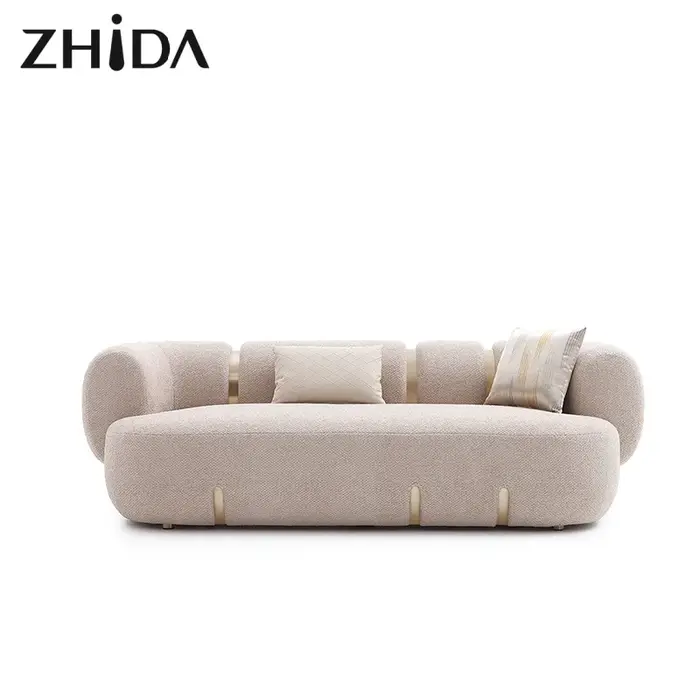 Meubles italiens de luxe ensemble de canapé combinaison canapé tissu salon appartement hôtel pour lo