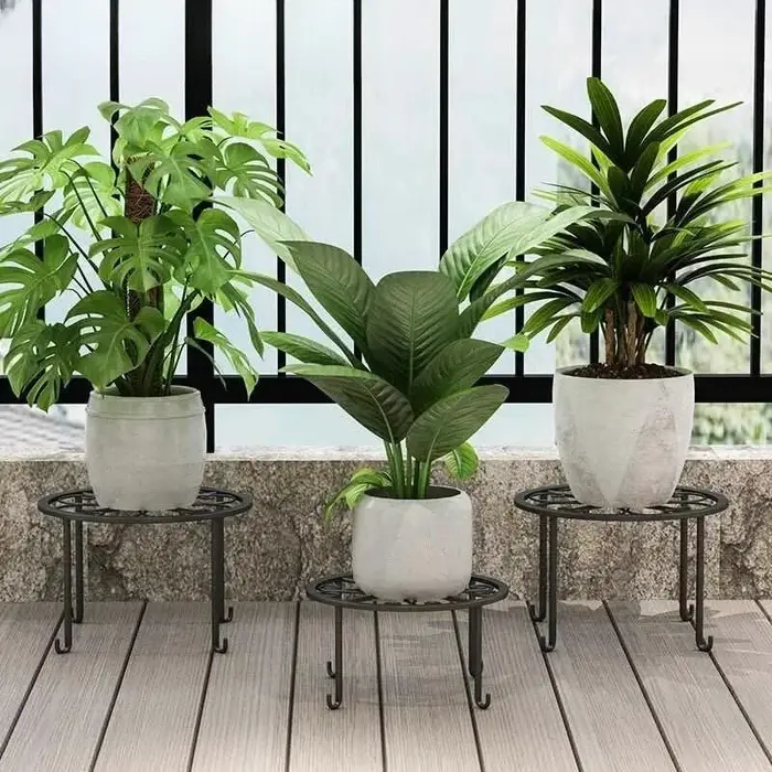 Support de plante en métal pour la maison, support de base de pot de fleur, tabouret pour le jardin,