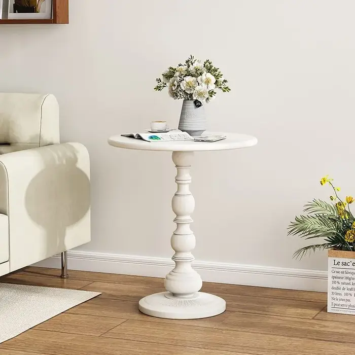 Table d'appoint vintage en fer forgé de style nordique