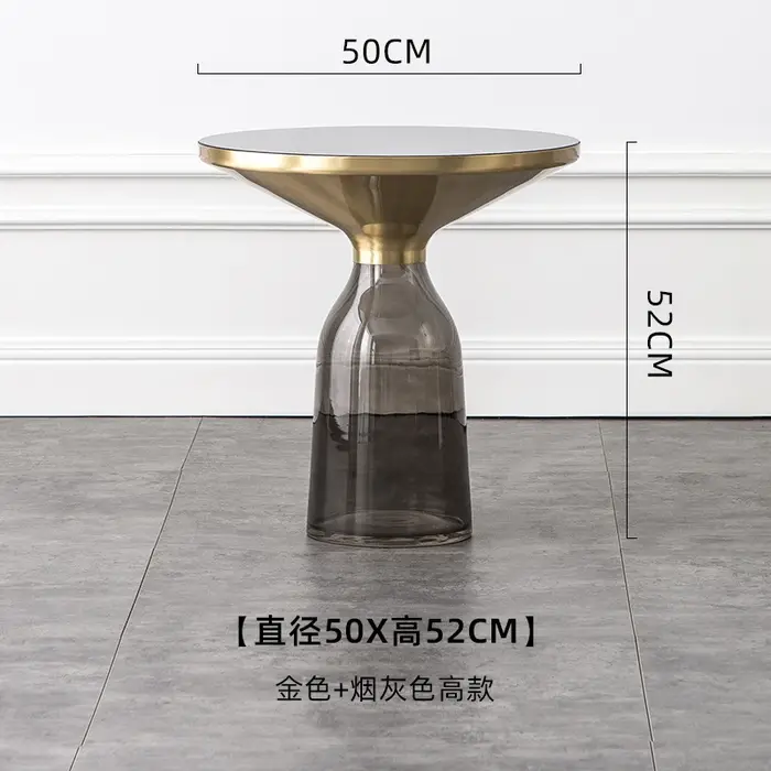 Table basse ronde nordique créative salon canapé Tables d'appoint maison chambre verre coin balcon l