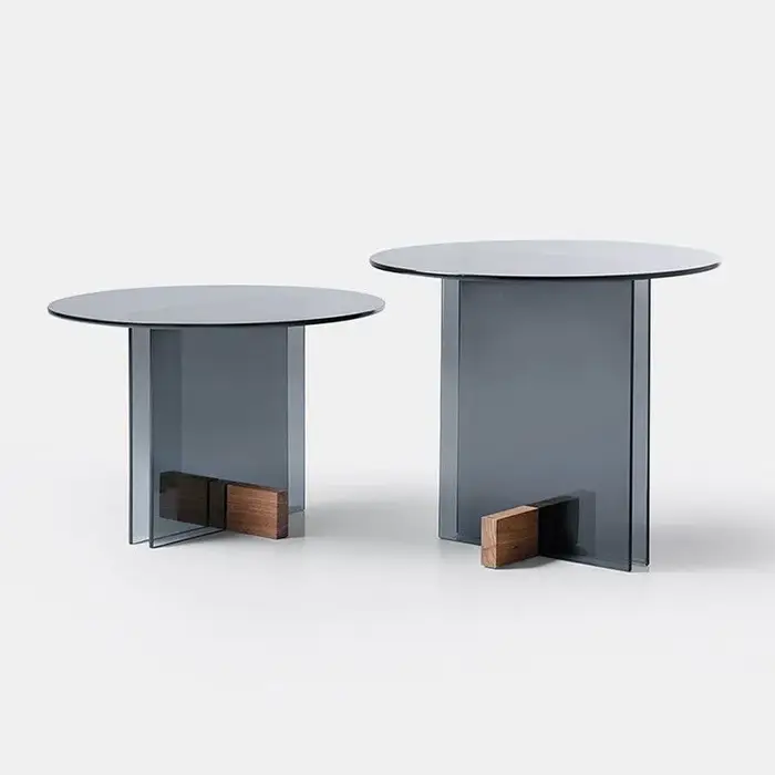 Tables basses transparentes grises modernes