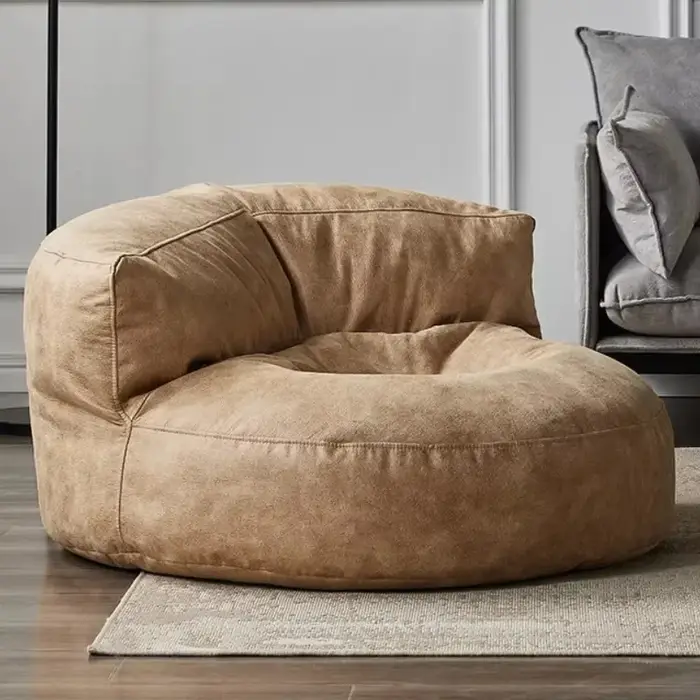 OTAUTAU housse de canapé simple Faux daim cuir paresseux Sac de haricots Sac Pouf chaise sans remplissage