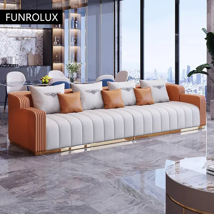 Canapé en cuir de luxe abordable