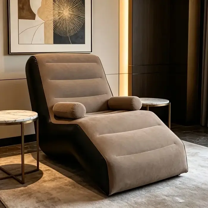 Canapé gonflable ergonomique haut de gamme, résistant à l'usure et facile à entretenir, adapté à divers environnements tels que les intérieurs modernes.
