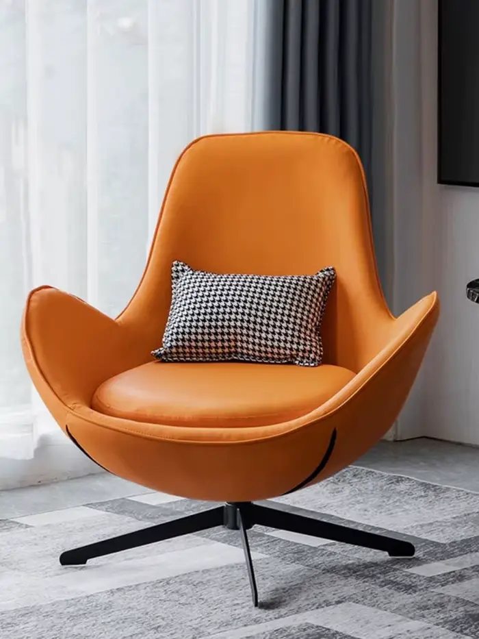 Chaise de canapé nordique à dossier unique pour salon, fauteuil paresseux de luxe, fauteuil de loisi