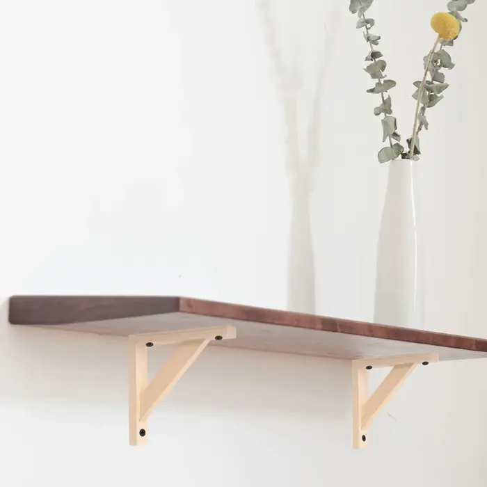 Support d'étagère triangulaire en bois