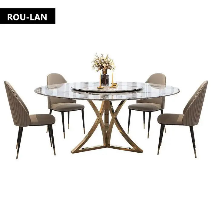 Table à manger moderne en marbre et ardoise pour restaurant