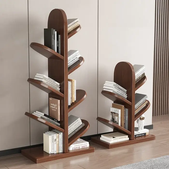 Bibliothèque en forme d'arbre en bois massif