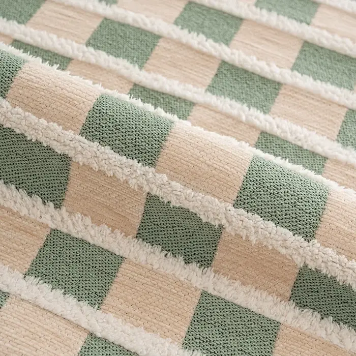 Housse de canapé à motif damier irrégulier