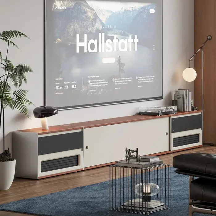 Meuble TV de salon en bois massif