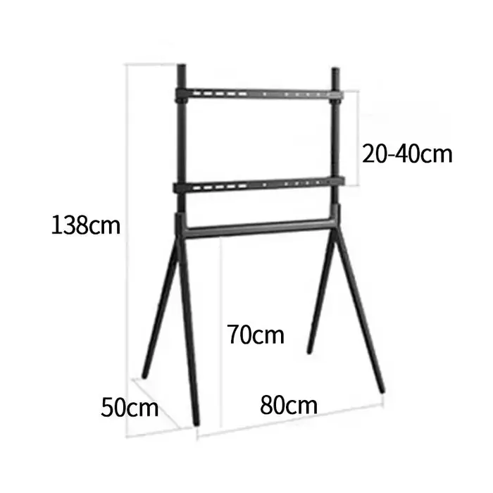 Meuble TV Professionnel en Métal T1 de 42 à 75 Pouces, Meuble de Télévision de Grande Taille, de Lux
