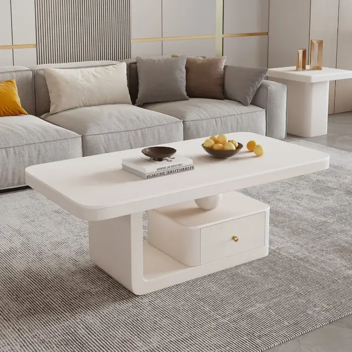 Table basse de luxe moderne affichage rectangulaire