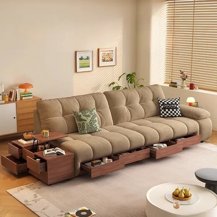 Canapés de luxe nordique rangement appartement chambres confortables