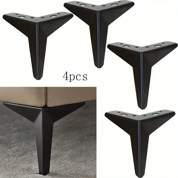 4 pièces de pieds de meubles européens de luxe de 15 cm, pieds de canapé en métal robustes, supports