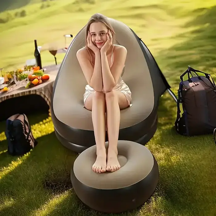 Canapé paresseux chaise gonflable inclinable pliante