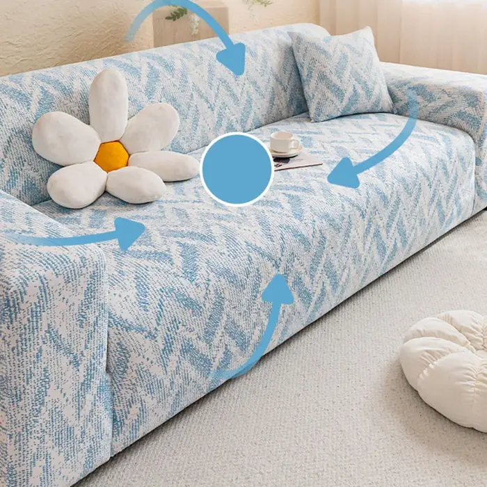Housse de canapé tout-en-un à texture hautement élastique