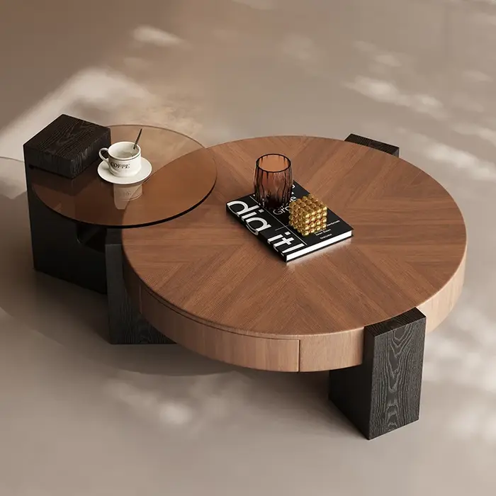 Tables basses Vintage du milieu du siècle Wabi Sabi Designer Wabi Sabi Table basse tendance Premium 