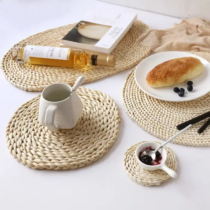 Tapis de Table isolant en paille naturelle